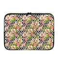 Pastel Alstroemeria Zigzag Pattern Print Laptop Sleeve