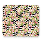 Pastel Alstroemeria Zigzag Pattern Print Mouse Pad