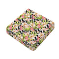 Pastel Alstroemeria Zigzag Pattern Print Outdoor Seat Cushion Cover