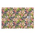 Pastel Alstroemeria Zigzag Pattern Print Placemat