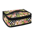 Pastel Alstroemeria Zigzag Pattern Print Small Lunch Bag