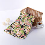 Pastel Alstroemeria Zigzag Pattern Print Towel