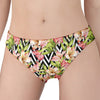 Pastel Alstroemeria Zigzag Pattern Print Women's Panties