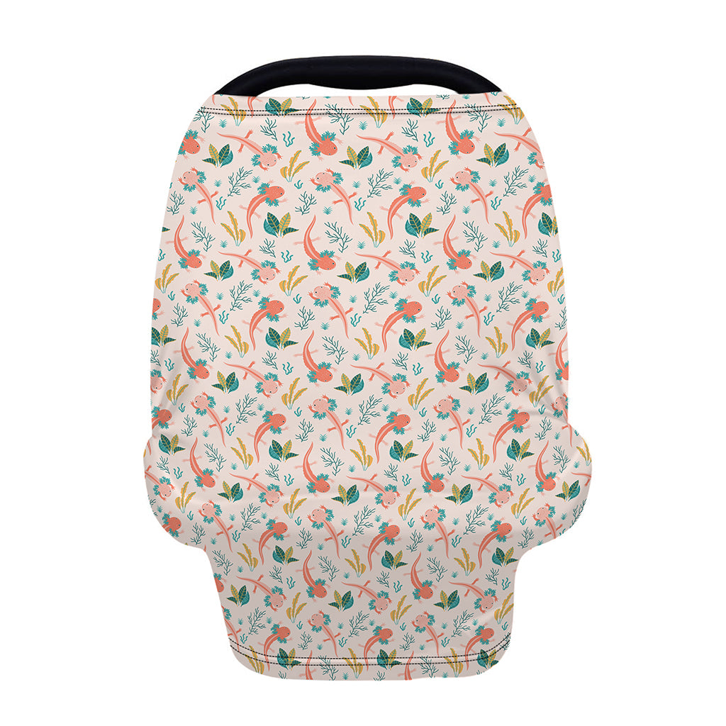 Pastel Axolotl Pattern Print Baby Seat Cover