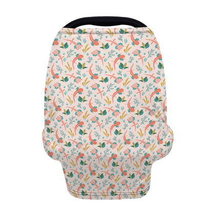 Pastel Axolotl Pattern Print Baby Seat Cover