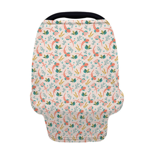 Pastel Axolotl Pattern Print Baby Seat Cover