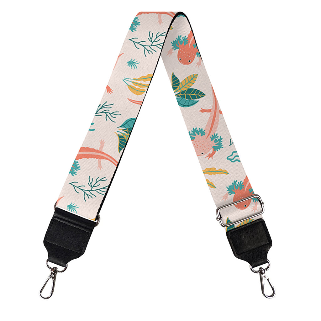 Pastel Axolotl Pattern Print Bag Strap