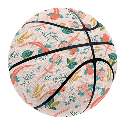 Pastel Axolotl Pattern Print Basketball