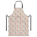 Pastel Axolotl Pattern Print Bib Apron With Pocket