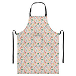 Pastel Axolotl Pattern Print Bib Apron With Pocket