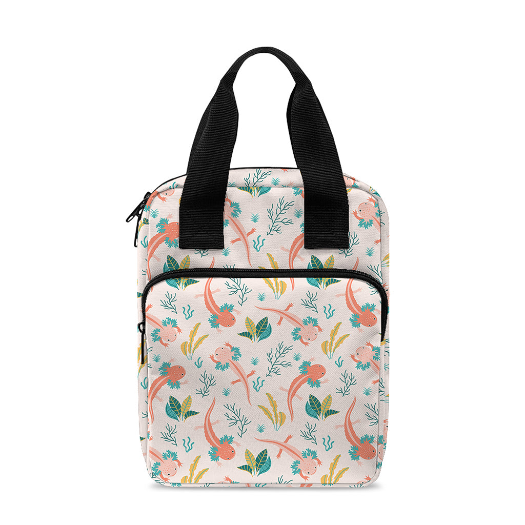 Pastel Axolotl Pattern Print Bible Tote Bag