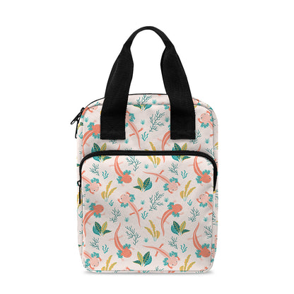Pastel Axolotl Pattern Print Bible Tote Bag