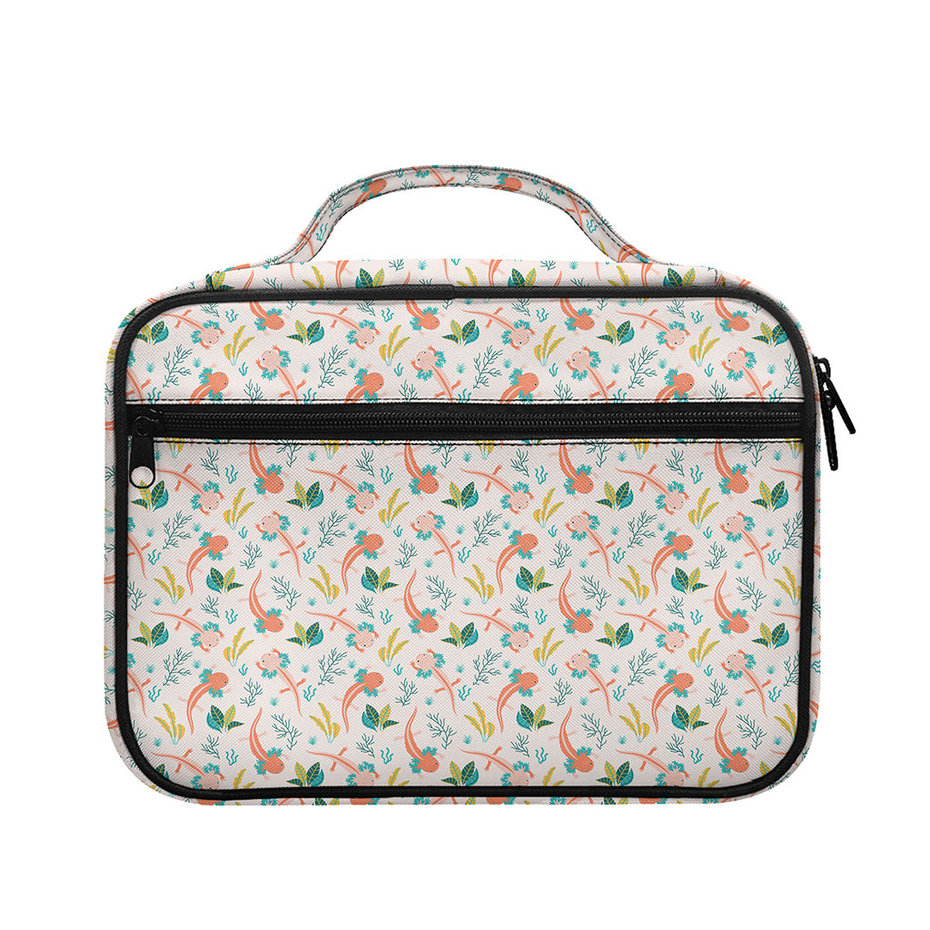 Pastel Axolotl Pattern Print Briefcase Bible Bag