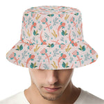 Pastel Axolotl Pattern Print Bucket Hat