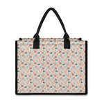 Pastel Axolotl Pattern Print Canvas Tote Bag