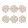 Pastel Axolotl Pattern Print Coaster Set