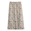 Pastel Axolotl Pattern Print Cotton Front Slit Maxi Skirt