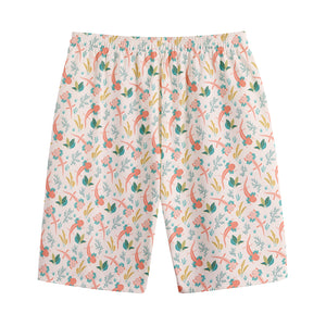 Pastel Axolotl Pattern Print Cotton Shorts