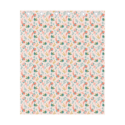 Pastel Axolotl Pattern Print Curtain
