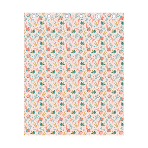 Pastel Axolotl Pattern Print Curtain