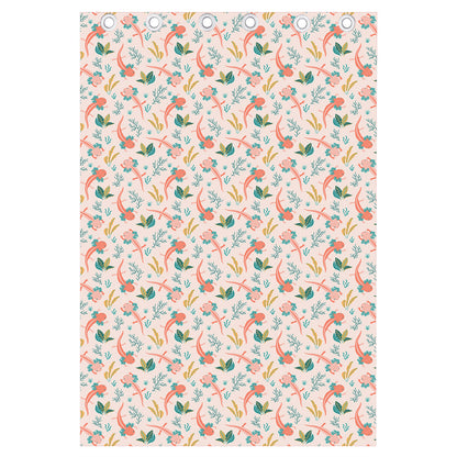 Pastel Axolotl Pattern Print Curtain