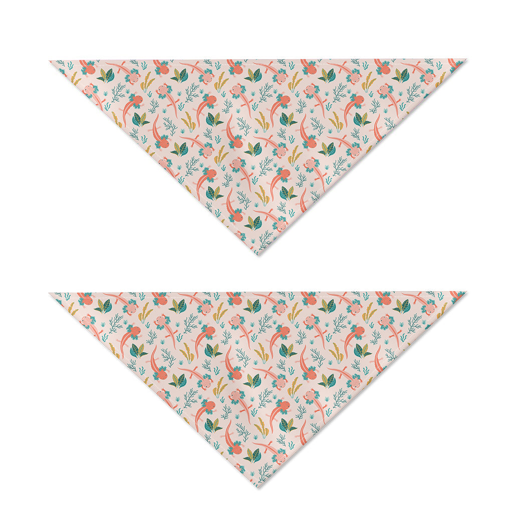 Pastel Axolotl Pattern Print Dog Bandana