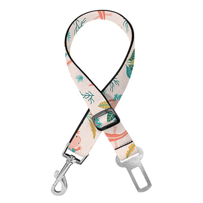 Pastel Axolotl Pattern Print Dog Seat Belt