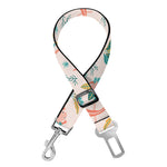Pastel Axolotl Pattern Print Dog Seat Belt