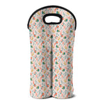 Pastel Axolotl Pattern Print Double Neoprene Wine Tote