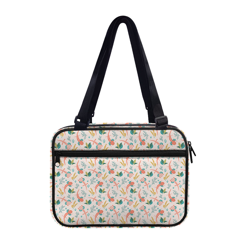 Pastel Axolotl Pattern Print Double Strap Bible Bag
