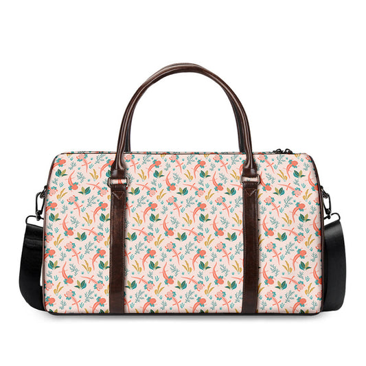 Pastel Axolotl Pattern Print Duffle Bag