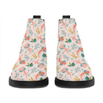 Pastel Axolotl Pattern Print Flat Ankle Boots