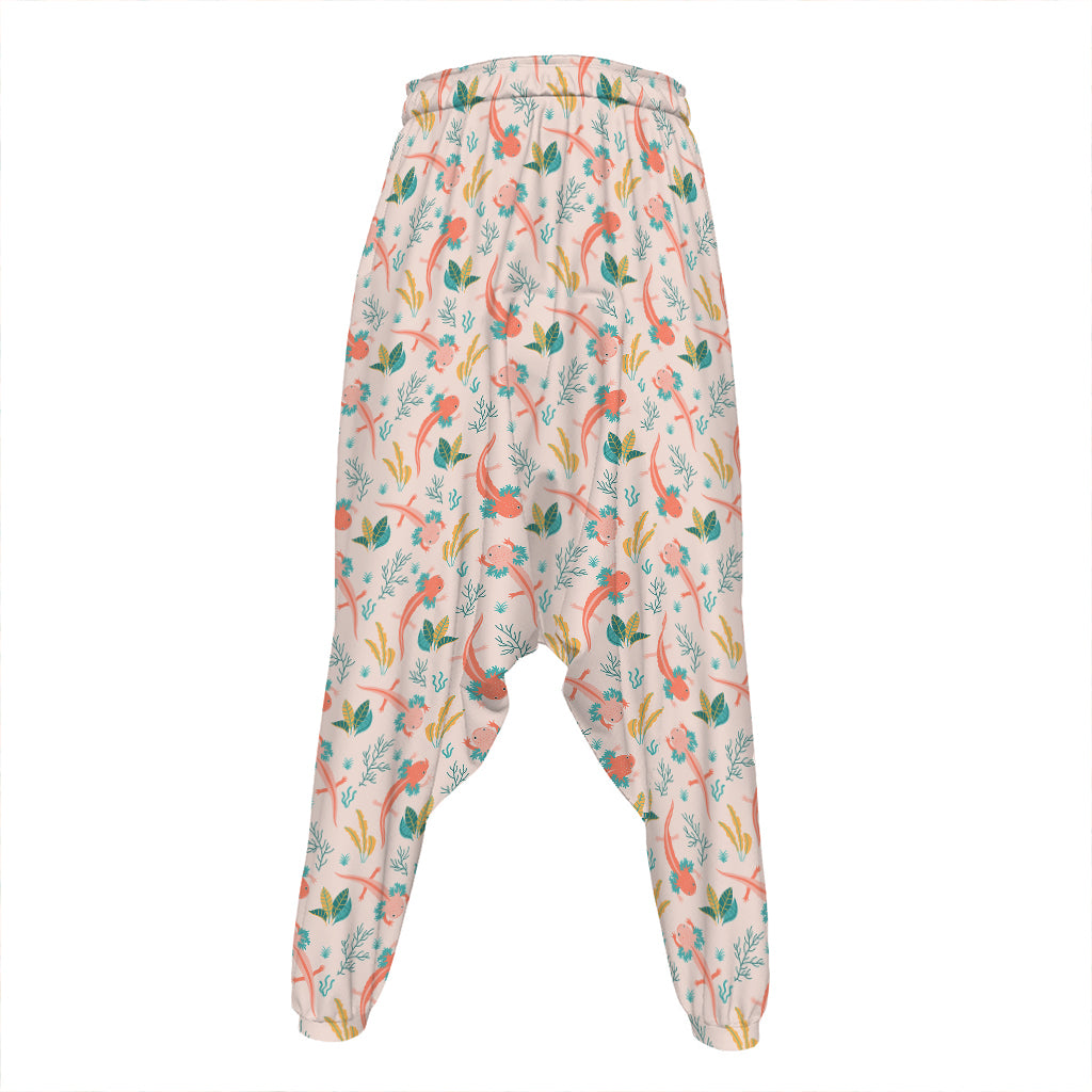 Pastel Axolotl Pattern Print Hammer Pants