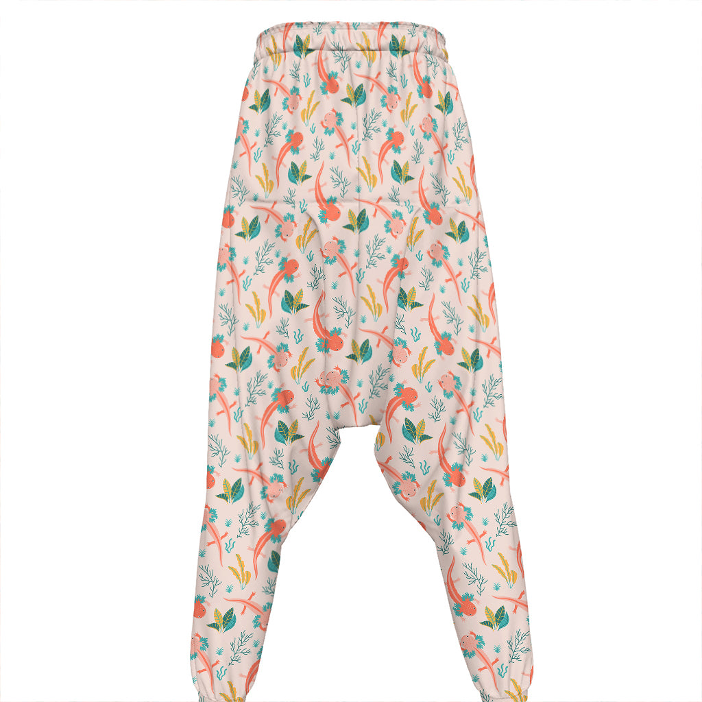 Pastel Axolotl Pattern Print Hammer Pants