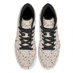 Pastel Axolotl Pattern Print High Top Leather Sneakers