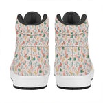 Pastel Axolotl Pattern Print High Top Leather Sneakers