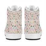 Pastel Axolotl Pattern Print High Top Leather Sneakers