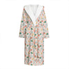 Pastel Axolotl Pattern Print Hooded Bathrobe