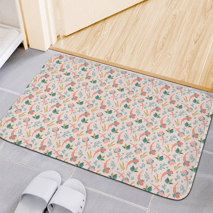 Pastel Axolotl Pattern Print Indoor Door Mat