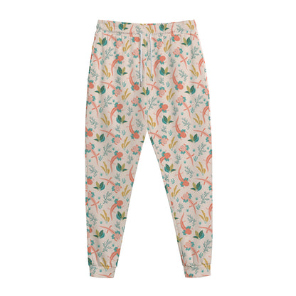 Pastel Axolotl Pattern Print Jogger Pants