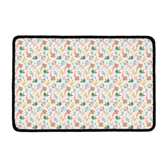 Pastel Axolotl Pattern Print Kitchen Mat