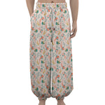 Pastel Axolotl Pattern Print Lantern Pants
