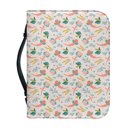 Pastel Axolotl Pattern Print Leather Bible Cover