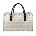 Pastel Axolotl Pattern Print Leather Duffel Bag
