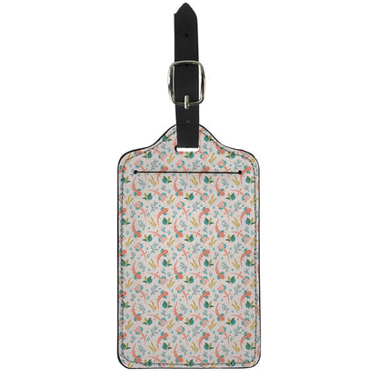 Pastel Axolotl Pattern Print Luggage Tag