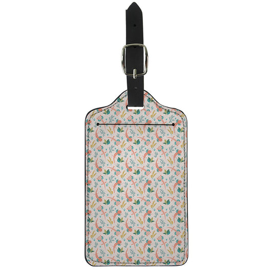Pastel Axolotl Pattern Print Luggage Tag