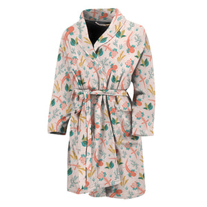 Pastel Axolotl Pattern Print Men's Bathrobe