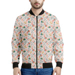 Pastel Axolotl Pattern Print Men's Bomber Jacket