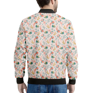 Pastel Axolotl Pattern Print Men's Bomber Jacket