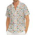 Pastel Axolotl Pattern Print Men's Deep V-Neck Shirt